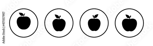 Apple icons set. Apple vector icon