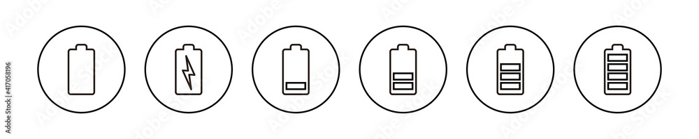 Battery icons set. Battery vector icon Battery icons set. Battery vector icon