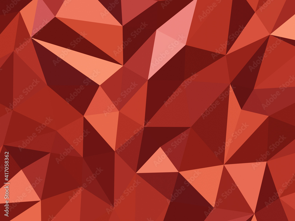 Fototapeta premium Abstract red triangle shape background