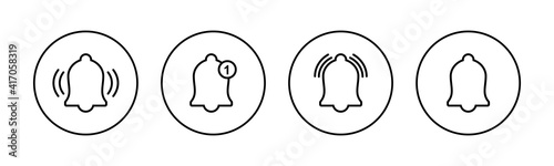 Bell Icons set. Notification symbol. Bell vector icon
