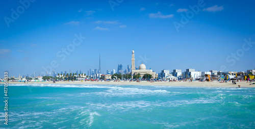beautiful Sunny beach on the shores of the Persian Gulf