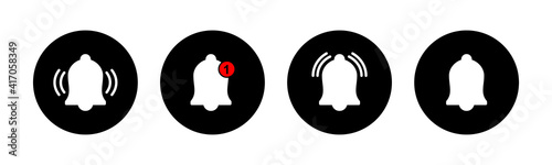 Bell Icons set. Notification symbol. Bell vector icon