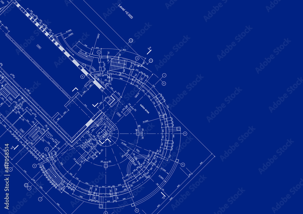 Obraz premium Write a blueprint architecture for building.