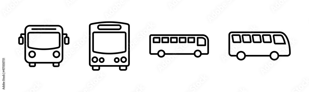 Bus Icons set. Bus vector icon. Public transport symbol. Bus Icons set. Bus vector icon. Public transport symbol.