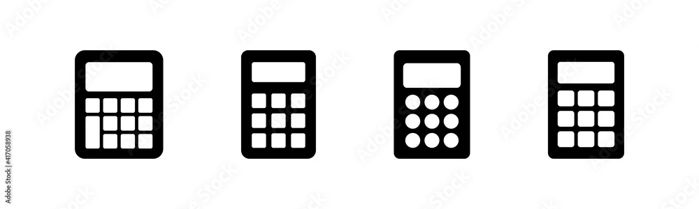 Calculator icons set. Calculator vector icon Calculator icons set. Calculator vector icon