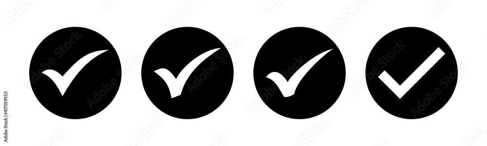 Check icons set. check mark icon. check list button icon. Tick Check icons set. check mark icon. check list button icon. Tick