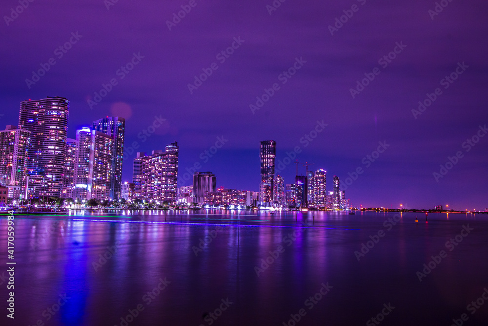country skyline at night 
