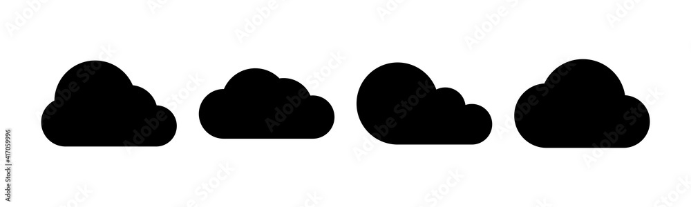 Cloud icons set vector. cloud computing icon Cloud icons set vector. cloud computing icon