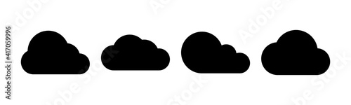 Cloud icons set vector. cloud computing icon
