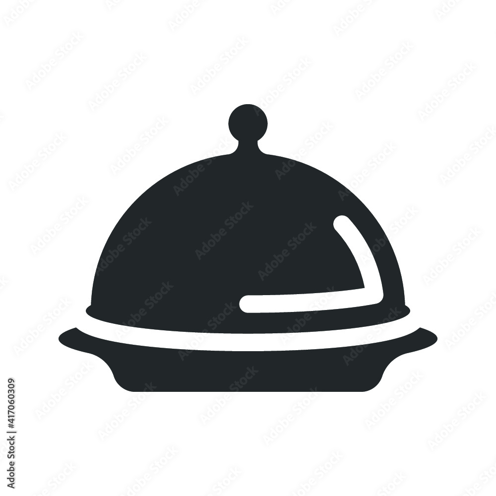 Naklejka premium Restaurant platter icon