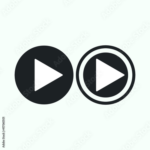 Free Download Play button icon in trendy flat style isolated on grey background. Play symbol for your web site design, logo, app, UI. Vector illustration - GFXLoad