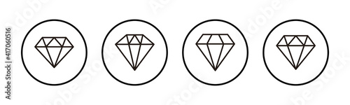 Diamond vector icons set. Diamond vector icon.