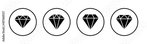 Diamond vector icons set. Diamond vector icon.