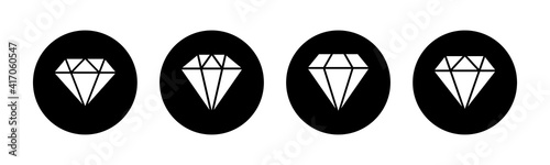 Diamond vector icons set. Diamond vector icon.