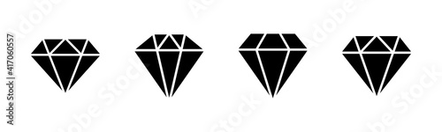 Diamond vector icons set. Diamond vector icon.