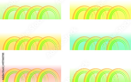 vector rainbow background set
