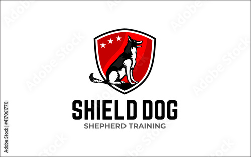 Illustration vector graphic of dog training club Logo Design template