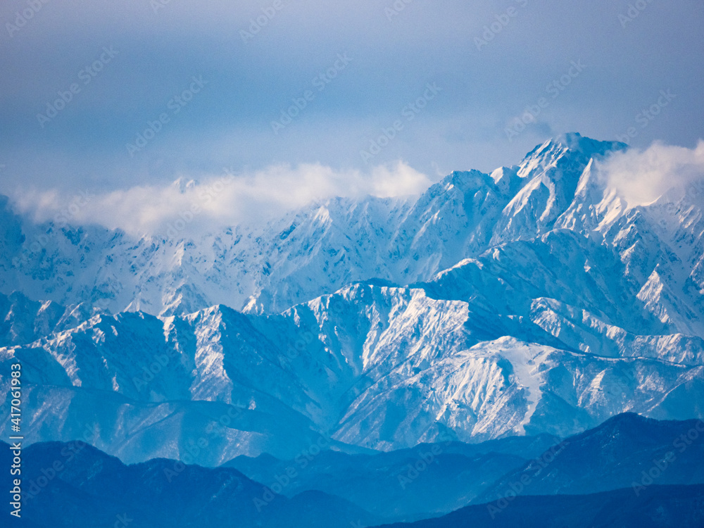Snow-covered peaks of Japanese Alps 3