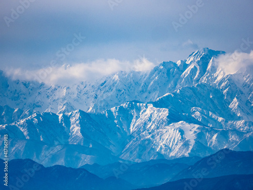 Snow-covered peaks of Japanese Alps 3 © Hanstography