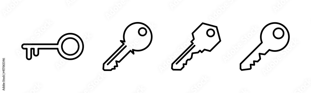 Key icons set. Key vector icon. Key symbol Key icons set. Key vector icon. Key symbol