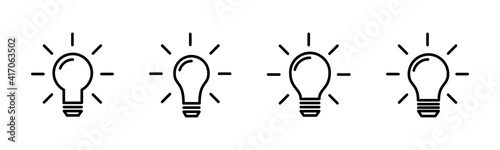 Lamp icons set. Light bulb icon vector. Idea vector icon