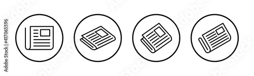 Newspaper icons set. news paper icon vector