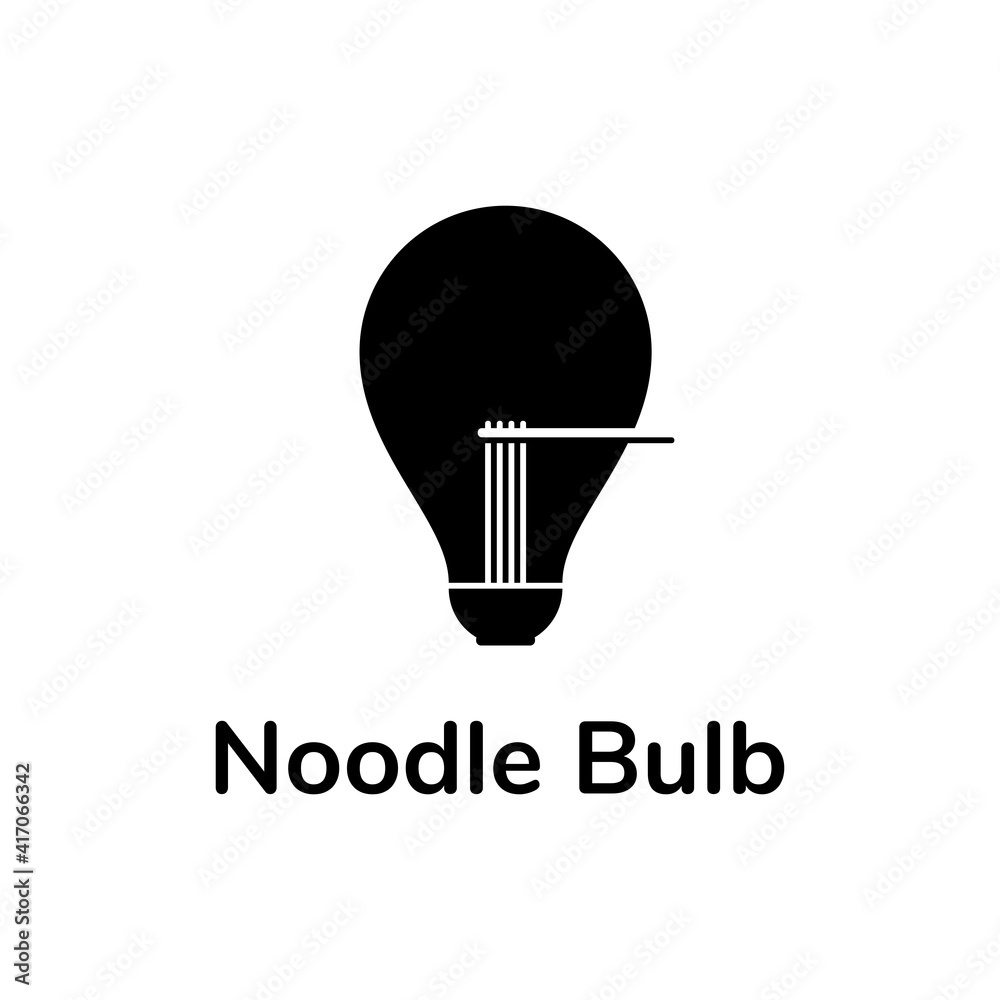 Noodle Bulb Logo. Simple logos are suitable for food businesses especially noodles. Noodle Bulb Logo. Simple logos are suitable for food businesses especially noodles.