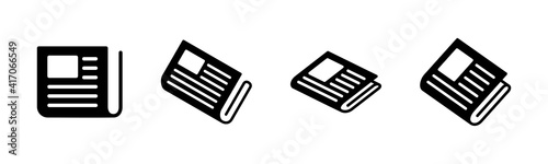 Newspaper icons set. news paper icon vector