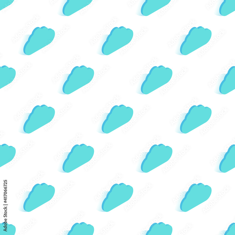 3d seamless pattern with blue clouds isolated on white background.vector illustration in isometric style.eps 10 template 3d seamless pattern with blue clouds isolated on white background.vector illustration in isometric style.eps 10 template