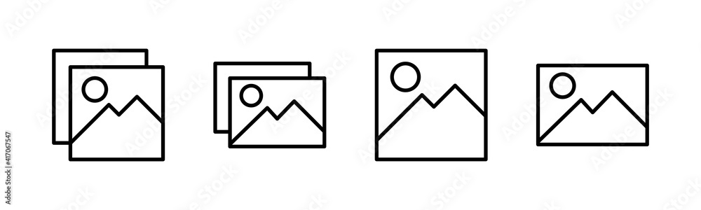 Picture icons set. Picture vector icon. photo gallery icon vector Picture icons set. Picture vector icon. photo gallery icon vector