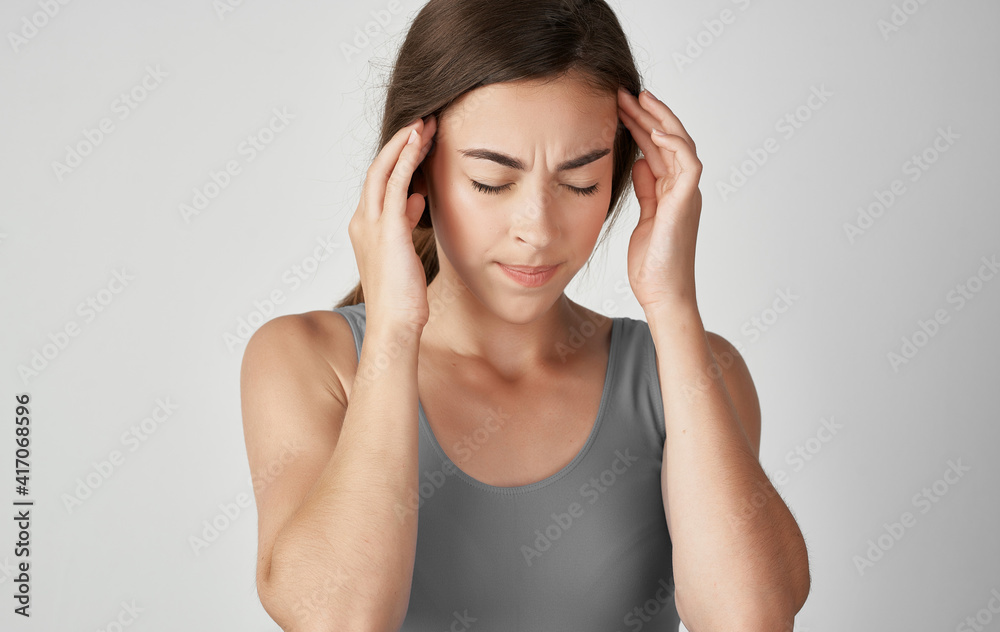 woman with unhappy facial expression health problems pain depression woman with unhappy facial expression health problems pain depression