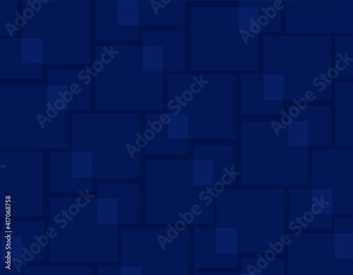 Abstract geometric squares and rectangles background with copy space, blue pattern, repeating elements, wallpaper