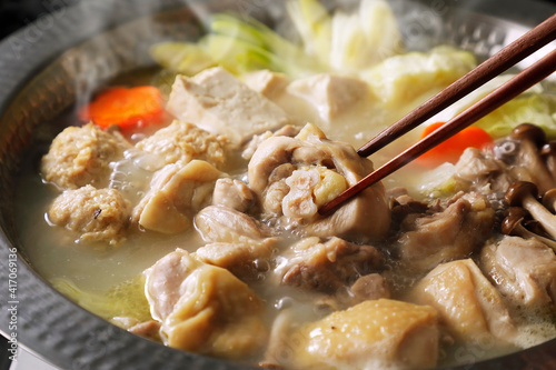 鶏の水炊き Mizusaki (Japanese chicken hot pot)
