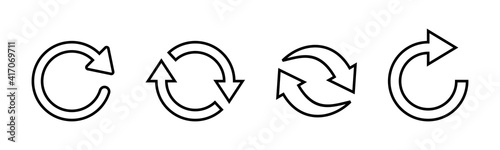Refresh icons set. Reload icon vector. Update icon. convert icon