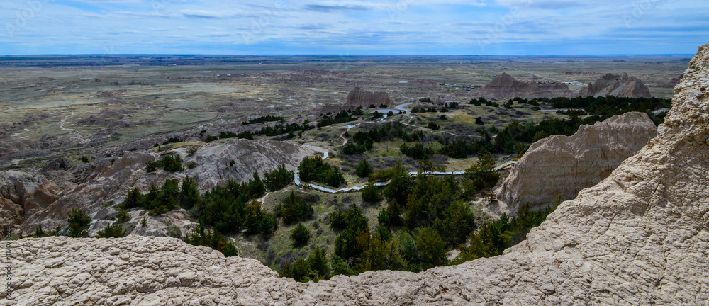 Overlook in Badlands National Park in South Dakota