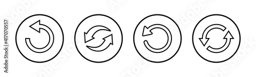Refresh icons set. Reload icon vector. Update icon. convert icon