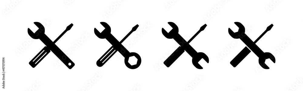 Repair icons set. Wrench and screwdriver icon. Settings vector icon. Maintenance Repair icons set. Wrench and screwdriver icon. Settings vector icon. Maintenance