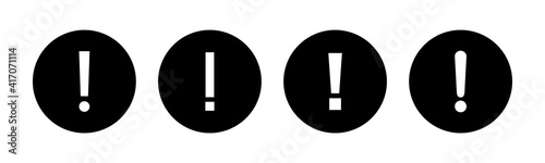 Exclamation danger sign vector icon set. attention sign icon. Hazard warning attention sign. icon alert. Risk