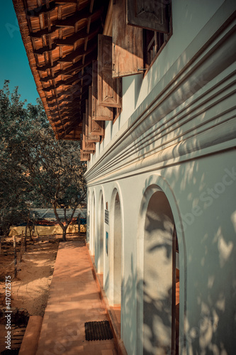 Kerala Style Heritage Home. The World Heritage Place in Dakshina Chitra Museum, South India, Tamil Nadu photo