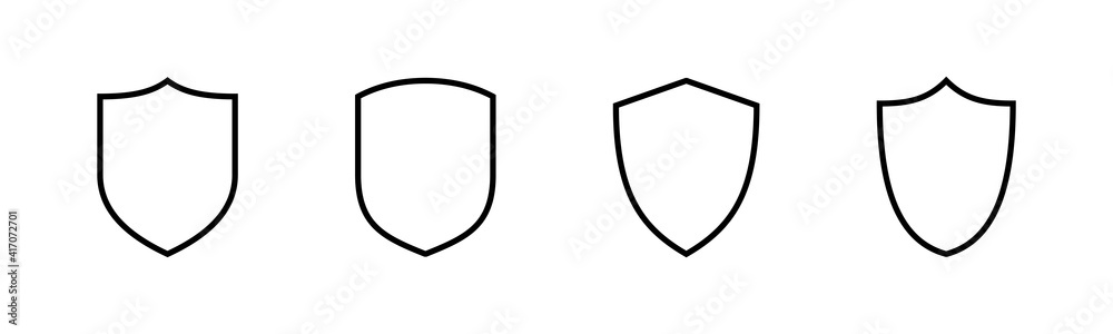 Shield vector icons set. Protection icon vector. Security vector icon Shield vector icons set. Protection icon vector. Security vector icon