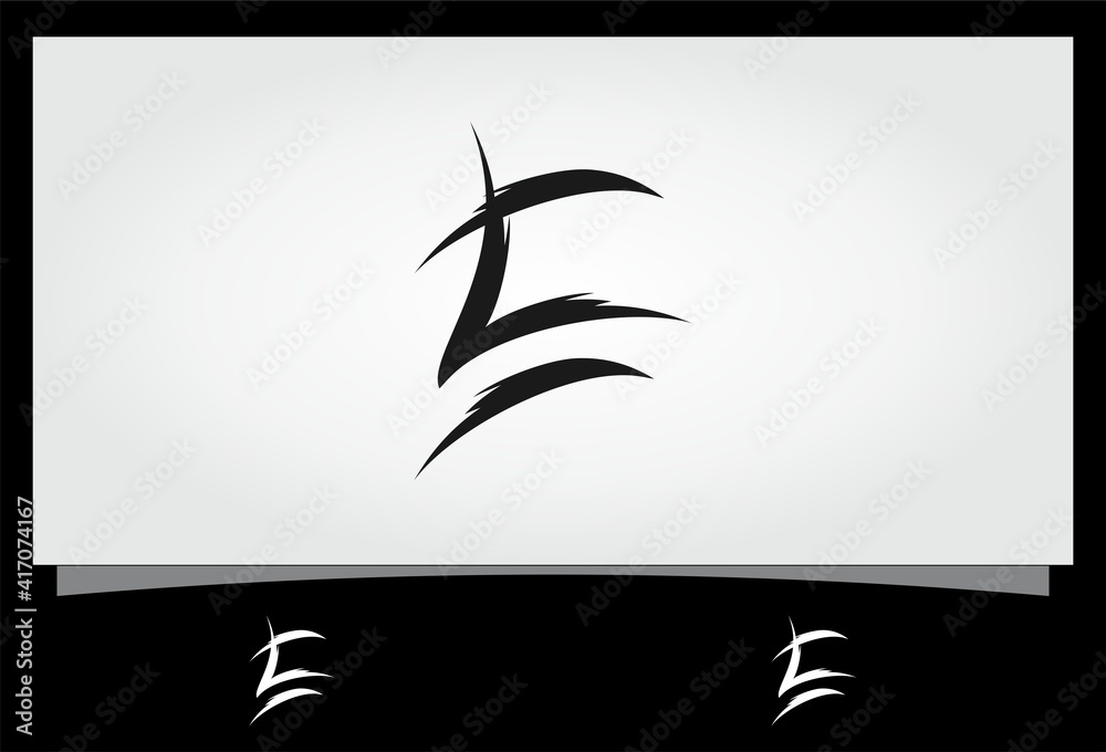 abstract letter E vector logo abstract letter E vector logo