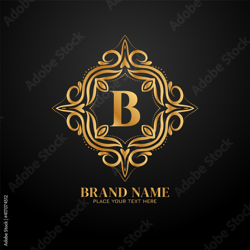 Letter B luxury brand logo concept design