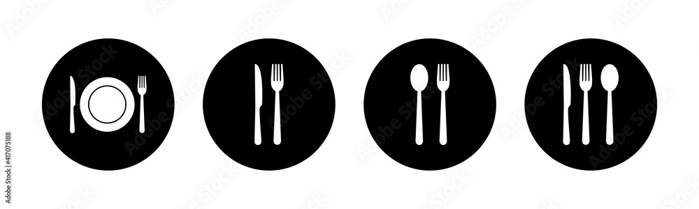 Restaurant icons set.Fork, Spoon, and Knife icon. food icon. Eat Restaurant icons set.Fork, Spoon, and Knife icon. food icon. Eat