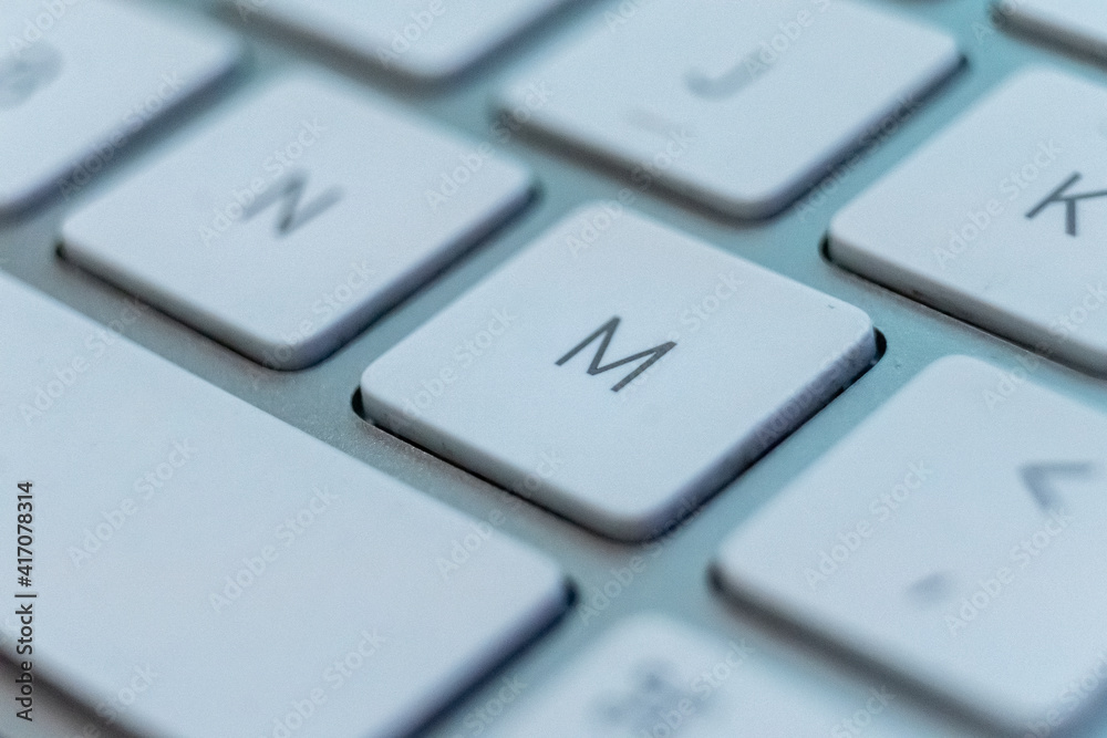 Impressive close up view of the computer Keyboard keys Impressive close up view of the computer Keyboard keys