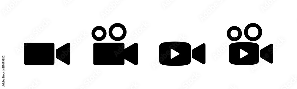 Video camera icons set. Video camera vector icon. Camera Icons. Movie Sign. Cinema Video camera icons set. Video camera vector icon. Camera Icons. Movie Sign. Cinema