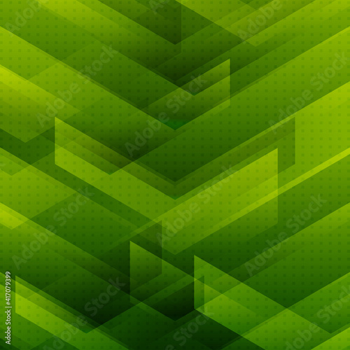 Abstract green tech background with big arrows sign digital and stripes technology concept