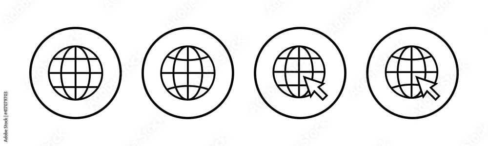 Web icons set. Website vector icon. Internet world vector Web icons set. Website vector icon. Internet world vector