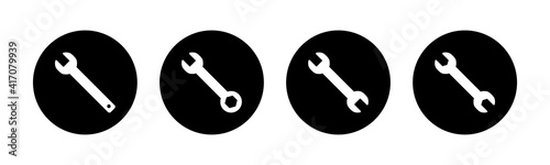 wrench icons set. Wrench vector icon. Spanner symbol