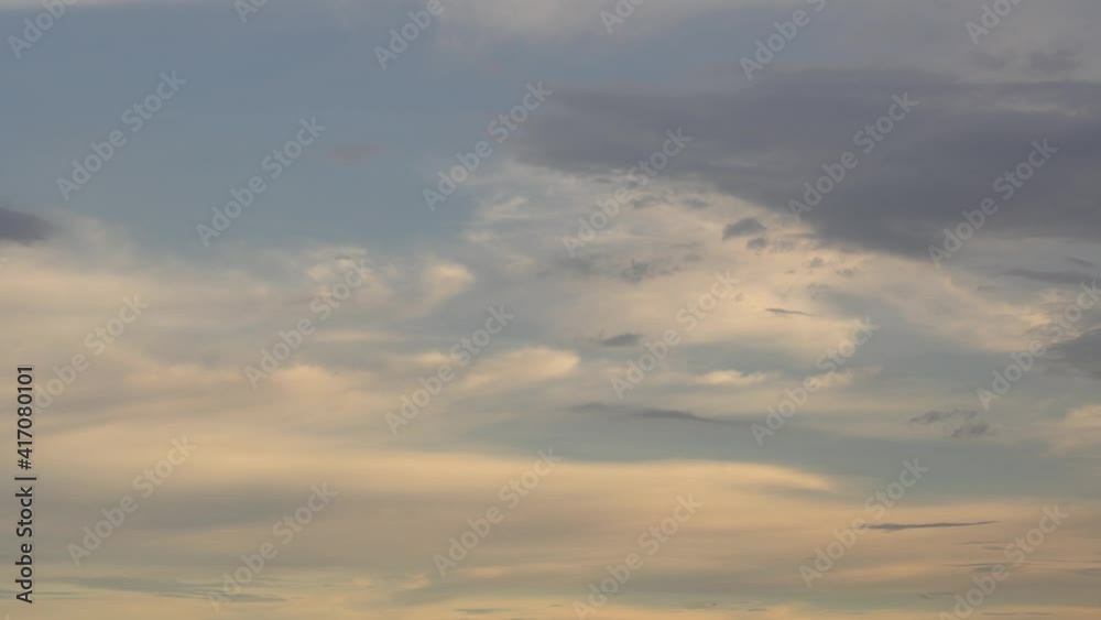 Nature Sky and White Clouds Texture Background - with orange light of sunset Nature Sky and White Clouds Texture Background - with orange light of sunset