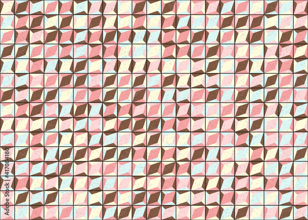 Fototapeta premium Abstract Geometric Pattern generative computational art illustration